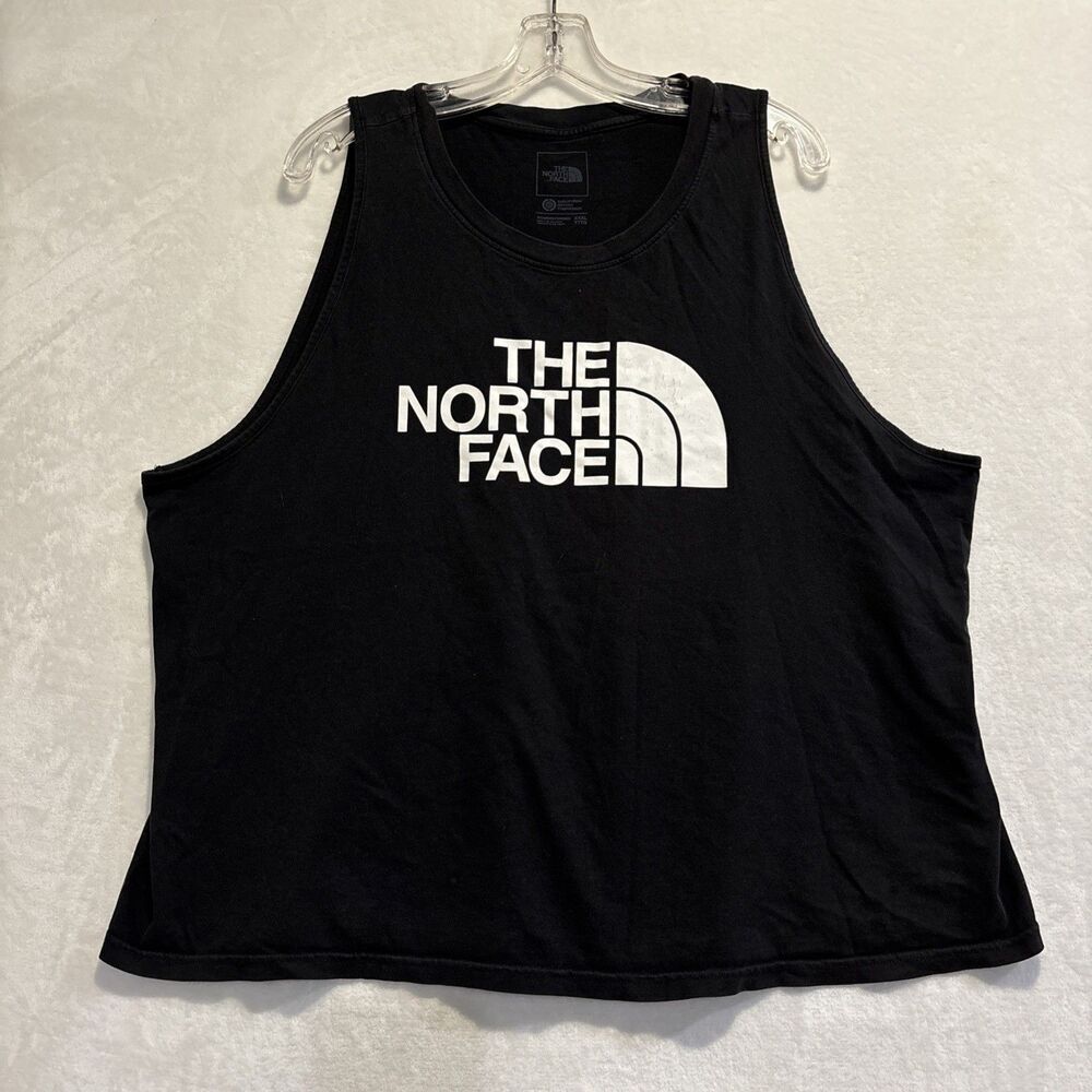 The North Face Halfdome Graphic Spellout Tank Top Women's XXXL Black Muscle Tee